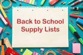 2021 - 2022 school supply list